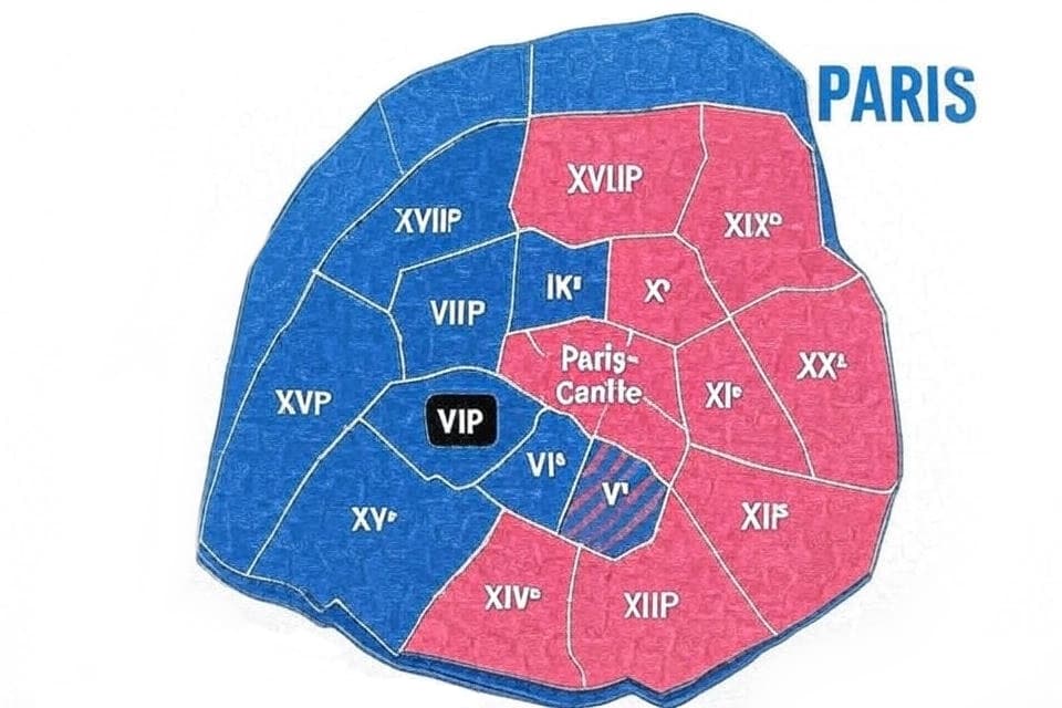 carte des arrondissments parisiens
